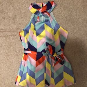 Chevron Halter Top